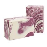 amazon basics Eva Foam Foam Yoga Blocks - 4 X 9 X 6 Inches, Set Of 2, Abstract Purple,Ethylenevinyl Acetate