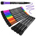 Magnetic Dry Erase Markers Fine, White Board Markers Dry Erase Marker with Eraser Cap, Low Odor Whiteboard Markers Fine Tip Dry Erase Markers for Kids Teachers Office & School Supplies (9 Colors)