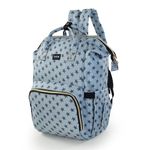 LuvLap Multifunctional Waterproof Diaper Bag for Mothers for Travel, Mother Travel Bag, Premium Oxford Waterproof Material, Large storage capacity with 15 pockets, Grey Stars (all over print)
