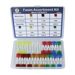 Micro 2 Car Blade Fuses Assortment Kit – Micro2 Fuses Automotive 35Pcs Micro 2 ATR/APT Blade Fuse Kit (5A/7.5A/10A/15A/20A/25A/30A) for Car Boat Truck SUV Automotive Replacement Fuses