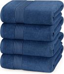 Utopia Towels - Premium 100% Combed Ring Spun Cotton Bath Towels, Ultra Soft and Highly Absorbent Bathroom Towels 27 x 54 inches, Large Bath Towels (4 - Pack) (Navy)