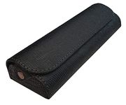 ACROPOLIS Hard Shell Leather Glasses Case with Magnetic Closure, 5-Layer Design, Fabric Interior (B-10-Iguana-Black)