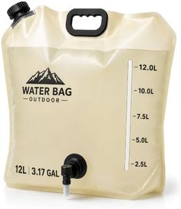 CoreMuse 3.17 Gallon/12L Collapsible Water Container with Spigot, Foldable Water Storage Bag for Camping, RV, Emergency Preparedness & Outdoor Cooking
