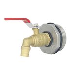 2" Water Drum Faucet 3/4"Brass Rain Barrel Faucet with Gasket for 55 Gallon Drum