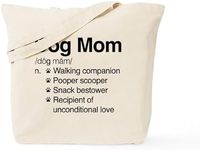 CafePress Dog Mom Tote Bag Natural Canvas Tote Bag, Reusable Shopping Bag