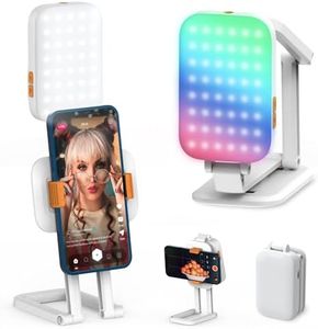 Selfie Light for iPhone, Evershop Rechargeable RGB Video Ring Light for Phone with CRI95 Adjustable Brightness, Portable Phone Light Perfect for Selfies, Videos, Photography, Makeup, TikTok,YouTube