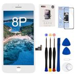 EFaith for iPhone 8 Plus Screen Replacement LCD 5.5" Full-HD Display 3D Touch Digitizer Glass Assembly with Complete Tool Kit and Screen Protector,for A1864, A1897, A1898 (White)