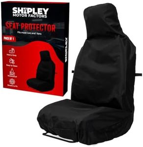 Shipley Motor Factors: Heavy Duty Waterproof Seat Covers for Front Car and Van Seats - Side Airbag Compatible - Oxford Fabric Bucket Seat Cover - Single
