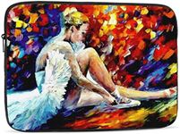 Ballet Dancer Colorful Art Laptop Sleeve Bag Evecase Neoprene Universal Sleeve Zipper Protective Cover Case for Notebook 15 Inch