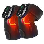 MOAJAZA 2PC Heated Vibration Knee Brace Massager, Heating Knee Pads with Massage, Vibration Massage Machine for Knee Shoulder Elbow, Gift for ChristmasBirthday Halloween Father's Day Mother's Day