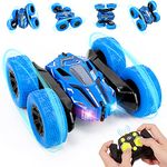 Thedttoy Remote Control Cars 360° Double Side Flips RC Stunt Car, 2.4Ghz High Speed Off Road Car Toys Rechargeable Radio Control Truck Toy, Birthday Children's Day Gift for Boys Kids age 3-12 (Blue)