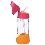 b.box TritanTM Drink & Water Bottle | Easy Grip Bottle and Leakproof Lid | Cool Modern Child Friendly Design, Best for After Sippy Cup | 450ml/15oz (Strawberry Shake)