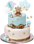 XINRUI 44 PCS Blue Bear Cake Decora