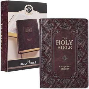 KJV Holy Bible, Giant Print Standard Size Faux Leather Red Letter Edition - Thumb Index & Ribbon Marker, King James Version, Dark Brown (KJV Standard GP Editions)