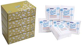 SCOTT® 2 Ply Facial Tissue Box 60044 (4 Box x 100 Pulls) & Scott® Essential Paper Napkin 1324C (6 Pack x 100 Napkin) Combo