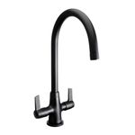 Bristan EC SNK EF BLK Echo Easyfit Mono Sink Mixer Black Twin Lever