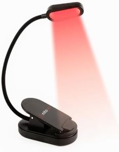 Mito Red Light - Red Light Book Light Clip On - Book Lights for Reading at Night - Portable, Rechargeable Book Light with 360° Gooseneck - Reading Lights for Books in Bed