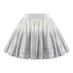 Sunny Fashion Girls Skirt Silver Gradient Metallic Elastic Sequin Tutu Ballet Age 2-3 Years