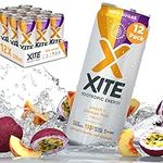 Nootropic Energy Drinks - XITE Pink Vegan Pre Workout Drink & Brain Booster with Natural Caffeine, Ginseng, & Vitamins - Sugar Free, Raspberry & Watermelon Flavoured Carbonated Water, 12-Pack, 330ml