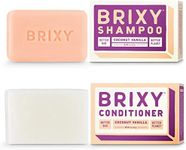 BRIXY Balancing Shampoo and Conditioner Bar Set - Controls Oil And Hydrates Strands, All Hair Types, pH Balance, Color Safe, Removes Build Up, Vegan, Plastic Free