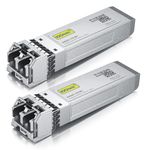 [2 Pack] 10Gb SFP+ SR Multimode Fibre Module 300-meter, 10GBase-SR LC Transceiver Compatible for Cisco SFP-10G-SR, Meraki, Mikrotik S+85DLC03D, Ubiquiti, Netgear, Zyxel, Qnap, Synology,D-Link and more