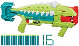 Nerf DinoSquad Armorstrike Dart Blaster, 16 Darts, Indoor and Outdoor Games, Dinosaur Toys for 8 Year Old Boys and Girls and Up