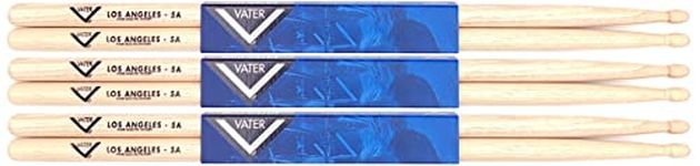 Vater Drumsticks VS3P5AW - Los Angeles 5A - American Hickory Series - Wood Tip - 3 Pair Pack