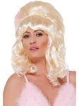 Smiffys Glamour Puss Wig, Blonde, 1960's Groovy Fancy Dress, Icons/Celebrities Dress Up Wigs