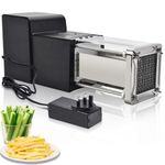 Electric French Fry Cutter, Sopito Professional Electric Potato Chip Cutter Stainless Steel Potato Chipper with 1/2 Inch Blade, Great for Carrots Cucumbers