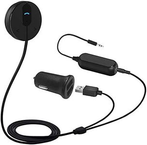 BESIGN BK01 Bluetooth Car Kit, Wireless Receiver for Handsfree Talking and Music Streaming with Ground Loop Noise Isolator for Car with 3.5mm Aux Port