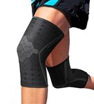 Sparthos Knee Compression Sleeves by (Pair) – Joint Protection and Support for Running, Sports, Knee Pain Relief (Midnight Black, X-Large)