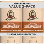 Dr. Squatch Natural Men’s Deodorant – Aluminium Free Natural Deodorant For Men with Charcoal & Postbiotics for 72-Hour Odor Protection – Wood Barrel Bourbon, 2.65oz Stick (2-pack)