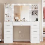 FIONESO Large Makeup Vanity, 42.1" 