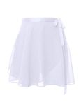 Daydance White Adult Ballet Skirt Women Wrap Sheer Chiffon Dance Skirts