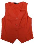 Allegra K Vest Waistcoat for Women's Fashion Sleeveless Button Down V Neck Crop Top Summer Vest Orange M