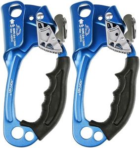 AOKWIT UIAA & CE Certified Rope Ascender Aluminum Alloy Rock Climbing Gear Strong Rigging Rappelling Equipment for Rock Tree Climbing Arborist Rescue Mountaineering Caving (Right Hand Blue 2)