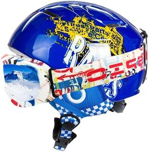 Kids Ski Helmet Snowboard Helmet for Youth and Toddler w/Matching Goggles Age 2-6 Years and 5-12 Years ASTM Certified (Navy+Goggles, 19.5-20.5in/2-6 Year)