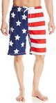 Kanu Surf Men's American Flag Swim Trunks, Flag, Medium