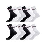 Fila Men's FILA/AM/TNX12 Sport Socks, Multicolour, 43/46 (Pack of 12)