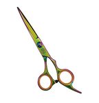 Kvitoe Professional Hair Cutting Scissor Stainless Steel Salon Barber Scissor Hair Cut Scissors (Hair Cutting Scissor Green)