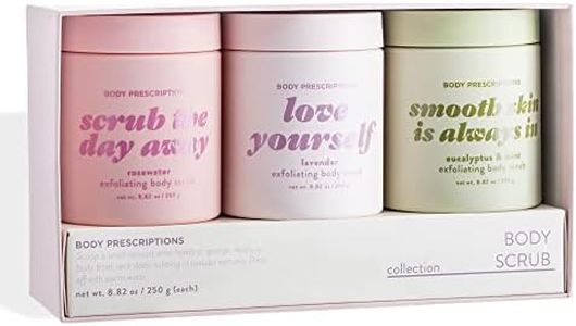 Body Prescriptions Exfoliating Body Scrub – Body Cleanser for Nourished, Ultra-Smooth Skin, Lavender, Rosewater, Eucalyptus & Mint