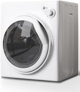 TABU 3.5 Cu. Ft Compact Dryer, 1500W 110V Portable Clothes Dryer with Stainless Steel Tub, 13.2 lbs Front Load Electric Dryer with 4 Automatic Drying Mode, Ideal for Home, Apartment, RV, White