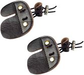 Zelerdo 2 Pack Leather Archery Finger Tabs Archery Finger Guard for Shooting Practice Gear,Right Hand