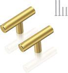 WALLERRY 6 Pack Gold Cabinet Knobs Drawer Knobs Dresser Knobs Pull Handle Knobs for Bathroom Cabinet, Kitchen, Cupboard and Dresser