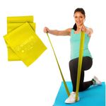 Wiselife Professional Latex Resistance Thera Band Extra Light| 48x4 inch | 100% Natural Latex Resistance Band | for Warm-Up, Stretching, Strength Training, Exercise, Gym Workout & Yoga (Yellow)