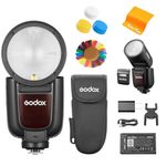 Godox V1Pro-F V1 Pro F TTL Camera Flash for Fuji, Godox V1-F Upgraded, 2.4G HSS 1/8000s Li-Ion 76Ws Round Head Flash, Innovative External Flash SU-1, Godox V1Pro for Fuji Cameras