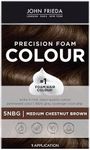 John Frieda Precision Foam Color, 5NGB Medium Chestnut Brown, Color-Nourishing Permanent Hair Color Kit, Deep Color Saturation, 100% Grey Coverage