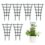 Mini Garden Trellis for Climbing Plants Stackable Plant Trellis Plastic Potted Plant Support DIY Climbing Trellis Flower Pots Supports,Trellis for Potted Plants,6 Pack_SH-PLJ-005_CA