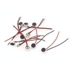 sourcing map 10pcs 6mm x 3.5mm Mini Electret Microphone Condenser Pickup w Lead