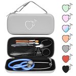 Stethoscope Case for 3M Littmann Classic III, Lightweight II S.E, MDF Acoustica Deluxe, Cardiology IV Stethoscopes -Extra Room for Medical Scissors Reflex Hammer Penlight, Ideal Gift for Nurse Doctor